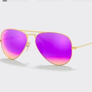 NWT!!! AVIATOR FLASH LENSES / POLARIZED / Cyclamen Mirror